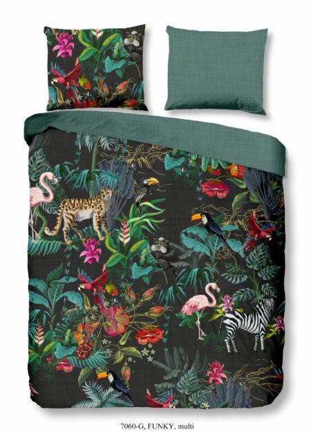 Good Morning Dekbedovertrek "jungleprint" - Multi - (240x200/220 cm) - Katoen