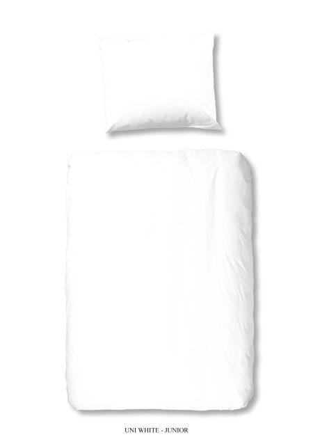Good Morning Ledikant babydekbedovertrek "uni dessin" - Wit - (100x135 cm) - Katoen