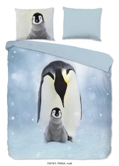 Good Morning Dekbedovertrek "pinguins" - Multi - (260x200/220 cm) - Katoen Flanel