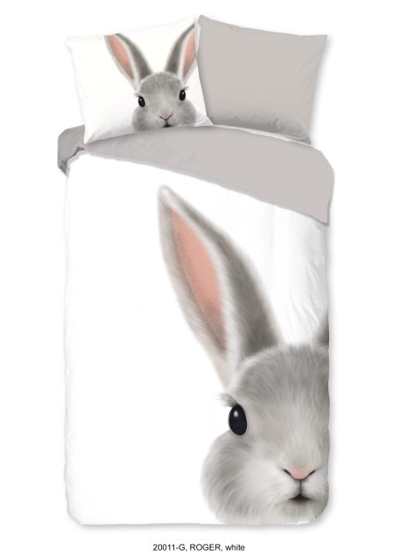 Good Morning Kinderdekbedovertrek "konijn" - Wit - (140x200/220 cm) - Katoen