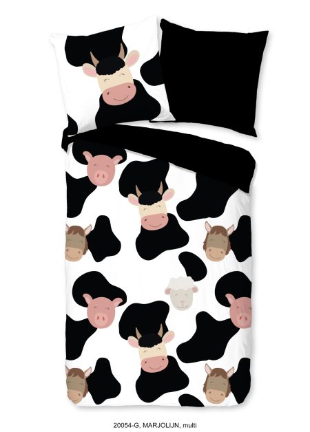 Good Morning Kinderdekbedovertrek "koeien" - Multi - (135x200 cm) - Katoen