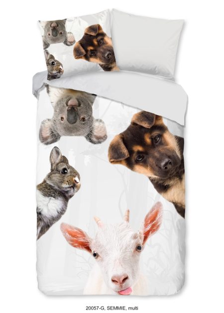 Good Morning Kinderdekbedovertrek "dieren" - Multi - (140x200/220 cm) - Katoen