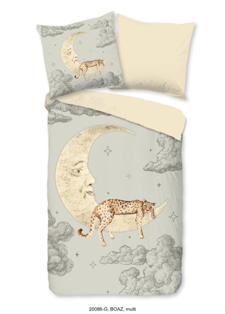 Good Morning Dekbedovertrek "maan en wolken" - Multi - (135x200 cm) - Katoen