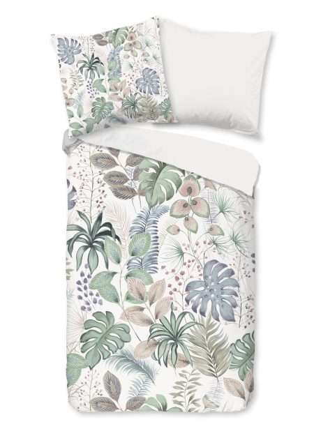 Good Morning Dekbedovertrek "bladeren" - Multi - (155x220 cm) - Katoen