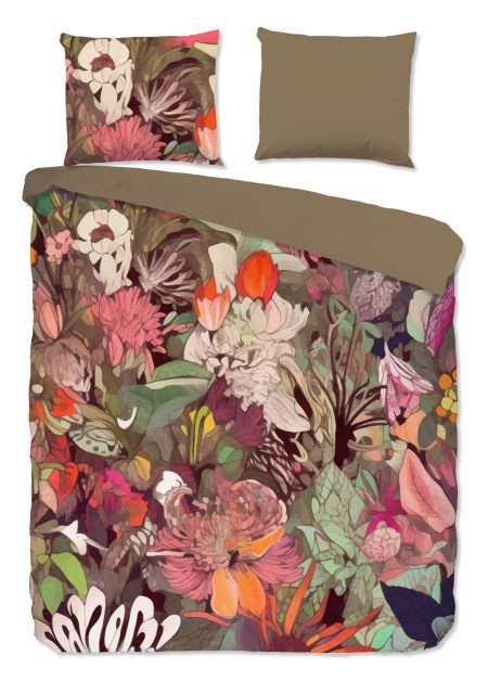 Good Morning Dekbedovertrek "bloemen" - Multi - (200x200/220 cm) - Katoen