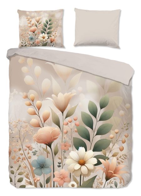 Good Morning Dekbedovertrek "" - Zand - (200x200/220 cm) - Katoen