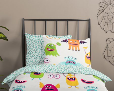 Good Morning Kinderdekbedovertrek "monsters" - Multi - (140x200/220 cm) - Katoen