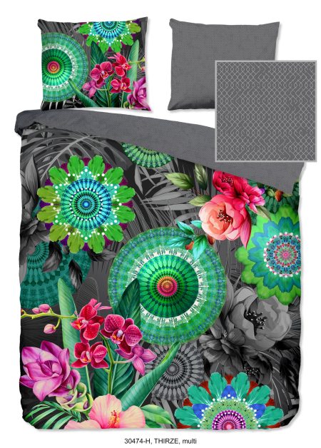 HIP Dekbedovertrek "mandala's en bloemen" - Multi - (140x200/220 cm) - Katoen Satijn
