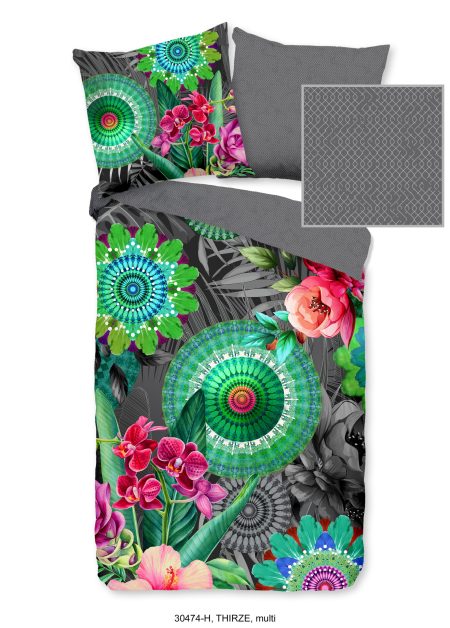 HIP Dekbedovertrek "mandala's en bloemen" - Multi - (135x200 cm) - Katoen Satijn