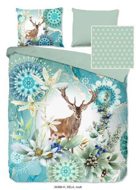 HIP Dekbedovertrek "mandala's, bloemen en een hert" - Multi - (240x200/220 cm) - Katoen Satijn