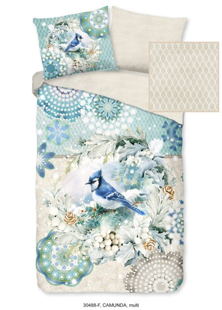 HIP Dekbedovertrek "mandala's en een vogel" - Multi - (140x200/220 cm) - Katoen Flanel