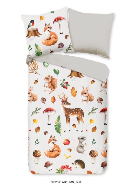 Good Morning Kinderdekbedovertrek "dieren" - Multi - (135x200 cm) - Katoen Flanel