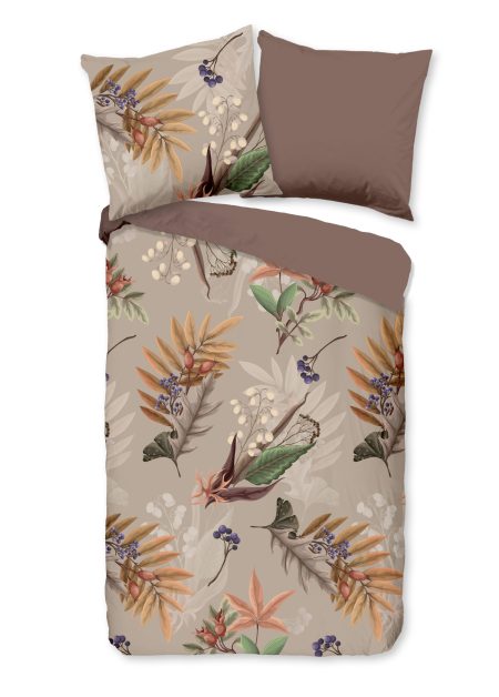 Good Morning Dekbedovertrek "bladeren" - Multi - (135x200 cm) - Katoen