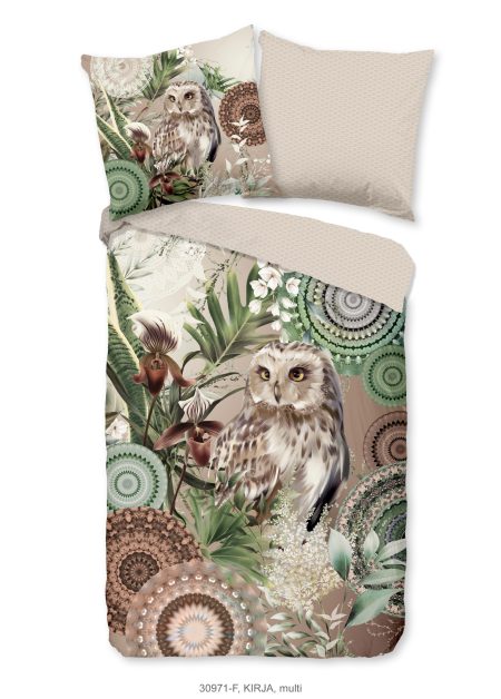HIP Dekbedovertrek "mandala's en uil" - Multi - (155x220 cm) - Katoen Flanel