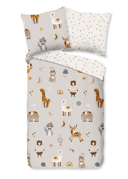 Good Morning Kinderdekbedovertrek "dieren" - Multi - (135x200 cm) - Katoen