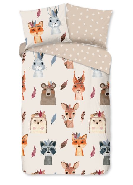 Good Morning Kinderdekbedovertrek "dieren" - Multi - (140x200/220 cm) - Katoen