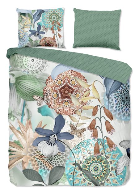 HIP Dekbedovertrek "mandala's en bladeren" - Multi - (200x200/220 cm) - Katoen Satijn