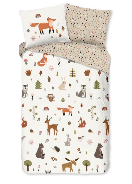 Good Morning Kinderdekbedovertrek "vos" - Multi - (140x200/220 cm) - Katoen