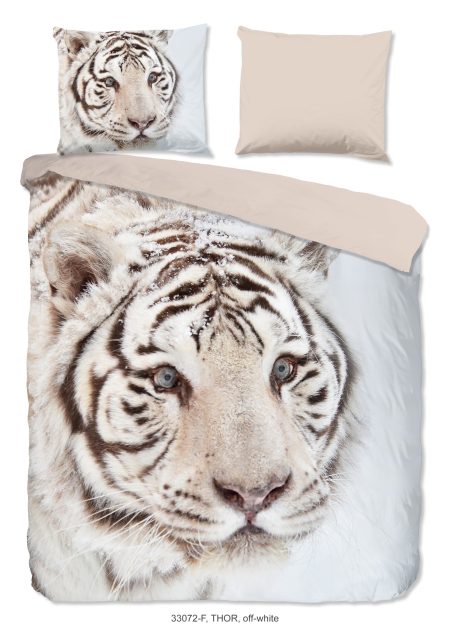 Good Morning Dekbedovertrek "" - Wit - (260x200/220 cm) - Katoen Flanel