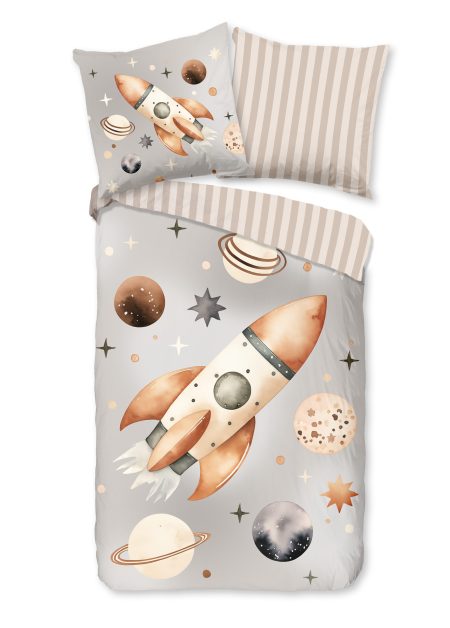 Good Morning Kinderdekbedovertrek "" - Grijs - (135x200 cm) - Katoen