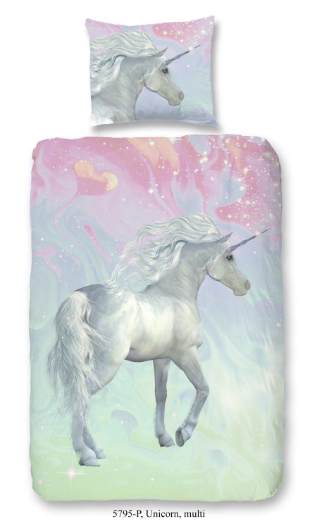 Good Morning Kinderdekbedovertrek "eenhoorn" - Multi - (140x200/220 cm) - Katoen