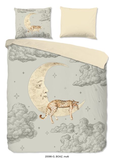 Good Morning Dekbedovertrek "maan en wolken" - Multi - (240x200/220 cm) - Katoen