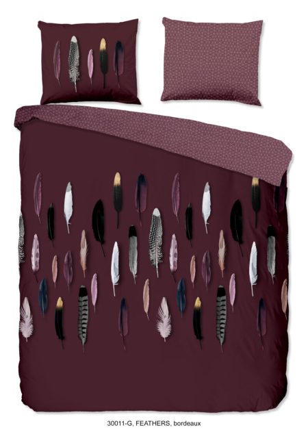 Good Morning Dekbedovertrek "veren" - Rood - (140x200/220 cm) - Katoen