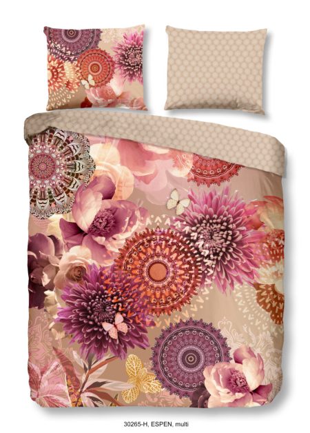 HIP Dekbedovertrek "mandala's en bloemen" - Multi - (200x200/220 cm) - Katoen Satijn
