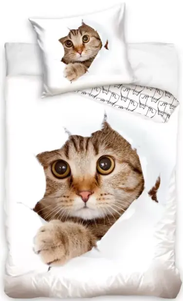 Cat Curious Dekbedovertrek - Eenpersoons - 140 x 200 cm