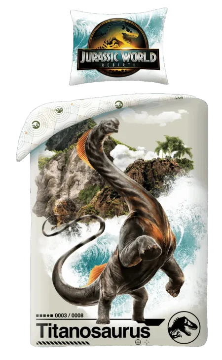 Jurassic World Dekbedovertrek Titanosaurus  140 x 200 cm  - polyester- 70 x 90 cm