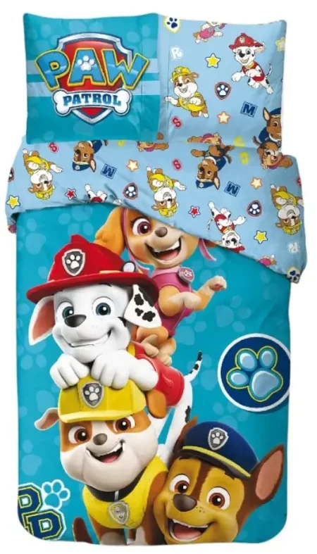 PAW Patrol Dekbedovertrek pups blauw 140 x 200 cm - 65 x 65 cm