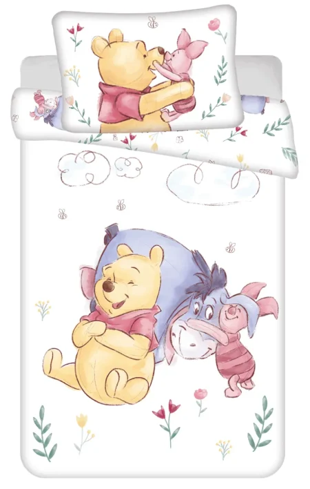 Winnie The Pooh knorretje  en Iejoor dekbedovertrek 100 x135 cm - Katoen
