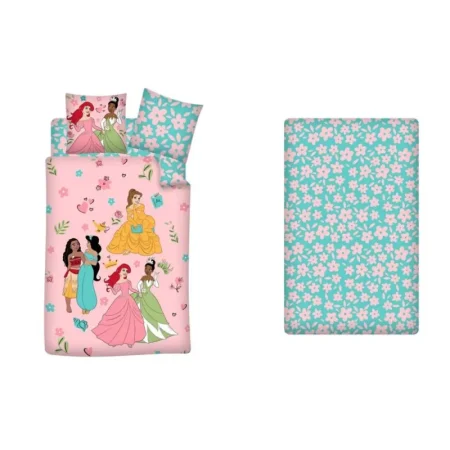 Disney Princess Dekbedovertrek 140 x 200 cm + 90 x 200 cm + 25 cm katoen