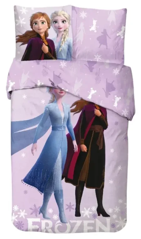Frozen Dekbedovertrek  roze 140 x 200 cm - katoen - 65 x 65 cm