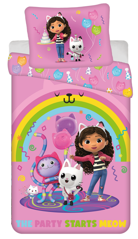 Gabby's Dollhouse Dekbedovertrek Rainbow - 140 x 200 cm - Polyester pre order