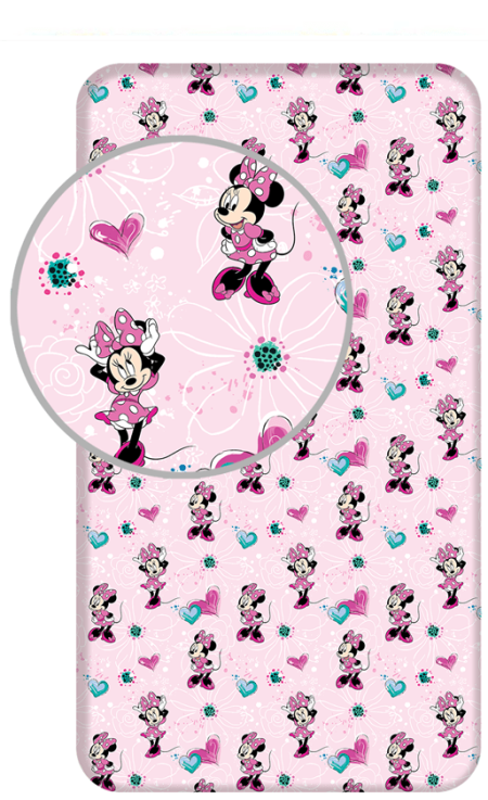 Minnie Mouse Hoeslaken roze - 90 x 200 cm