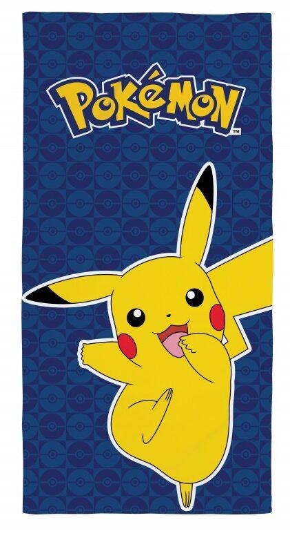 Pokemon strandlaken Pikachu 70 x 140 cm donkerblauw
