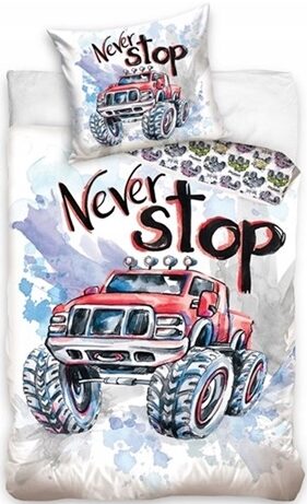Monster Truck Never Stop Dekbedovertrek 140 x 200 cm 70 x 90 cm - 100% katoen