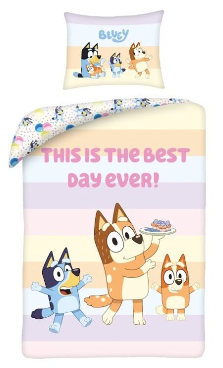 Bluey Dekbedovertrek Best Day Ever 140 x 200 cm - katoen