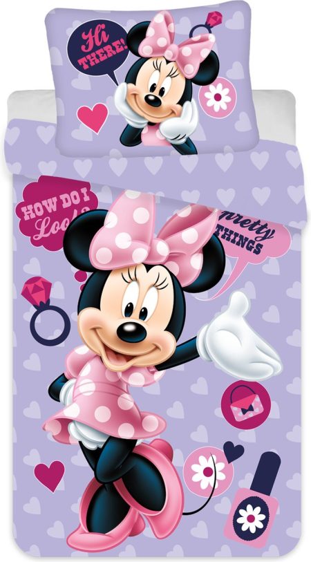 Disney Minnie Mouse Dekbedovertrek Hi There - Eenpersoons - 140 x 200 cm - Polyester