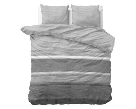 Sleeptime Flanel Stone Stripe Grijs 240 x 200/220 cm