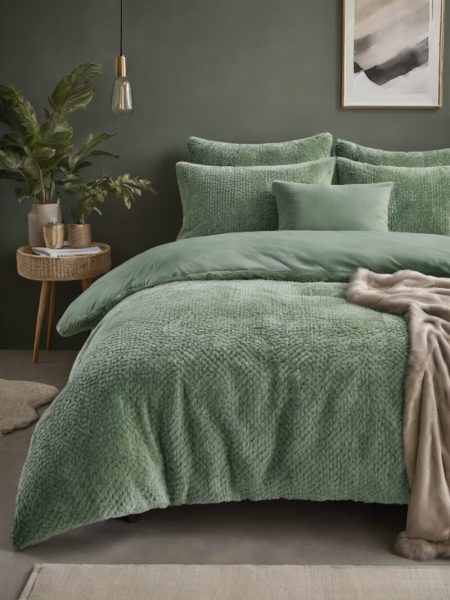 Sleeptime Fur Teddy Groen 240 x 200/220 cm