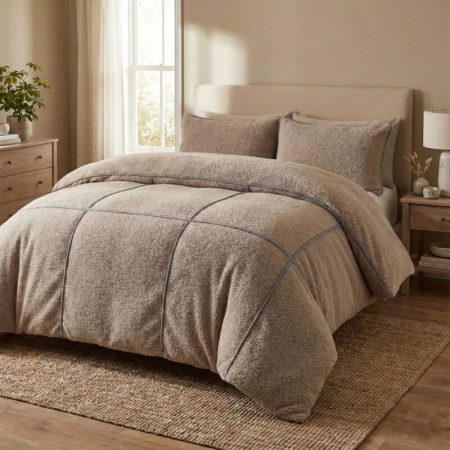 Sleeptime Teddy Trim Donker Taupe 240 x 200/220 cm