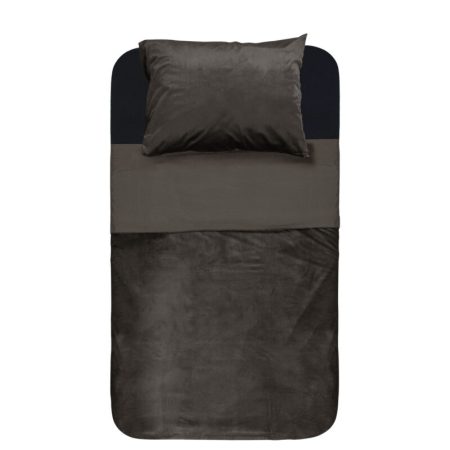 Sleeptime Velvet Piping Deep Taupe 140 x 220 cm