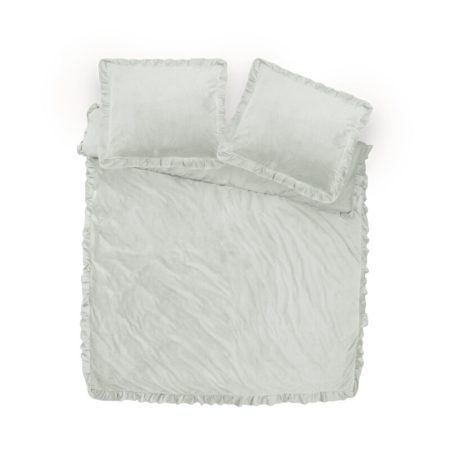 Sleeptime Velvet Ruffles Cappuccino Wit 140 x 220 cm