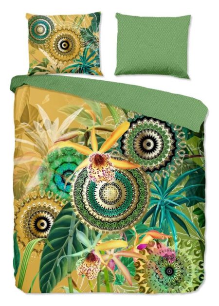 HIP Dekbedovertrek "mandala's, bladeren en bloemen" - Multi - (140x200 cm) - Katoen Satijn