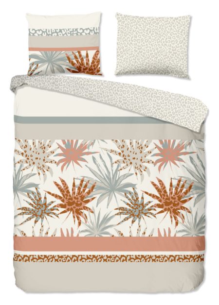 Good Morning Dekbedovertrek "bladeren en dierenprint" - Multi - (200x200/220 cm) - Katoen