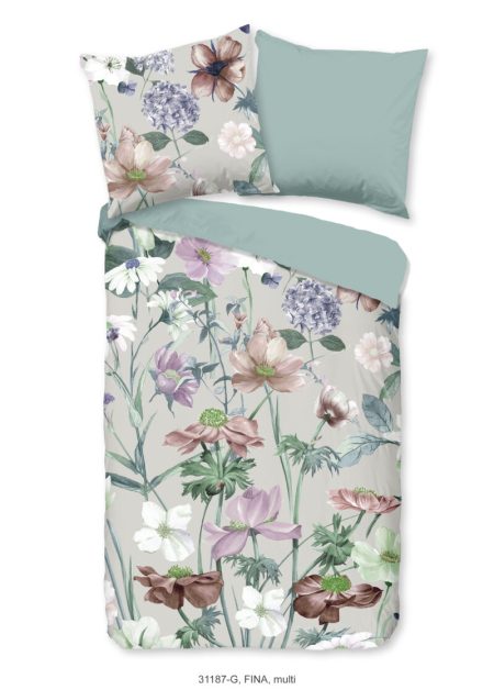 Good Morning Dekbedovertrek "bloemen" - Multi - (155x220 cm) - Katoen