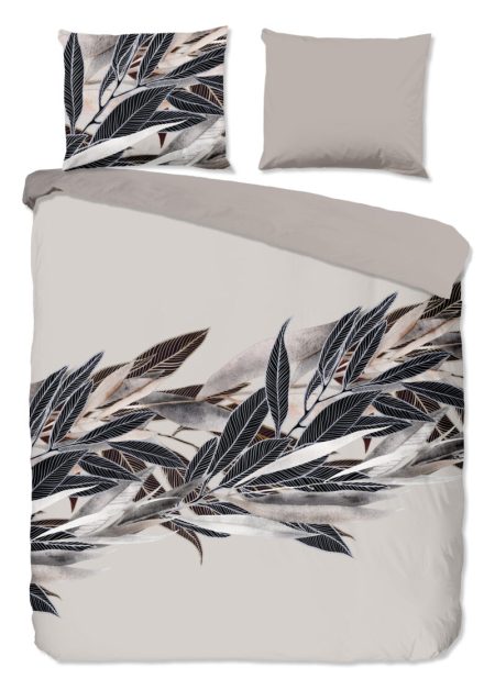 Good Morning Dekbedovertrek "veren" - Grijs - (200x200/220 cm) - Katoen