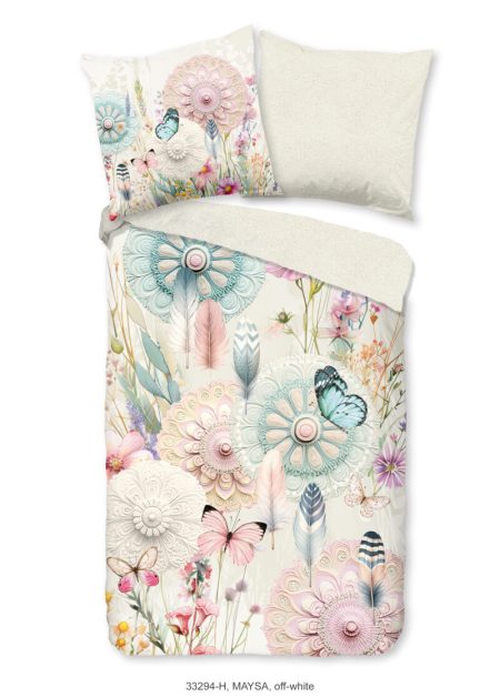 HIP Dekbedovertrek "" - Wit - (155x220 cm) - Katoen Satijn